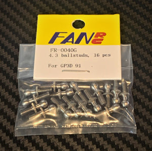 FAN RC - RC10/Yokomo style Titanium ball studs 4.3mm