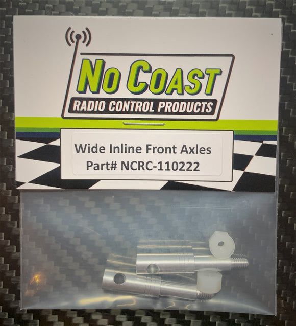 No Coast - RC10 Wide Inline Front Axles - Alloy