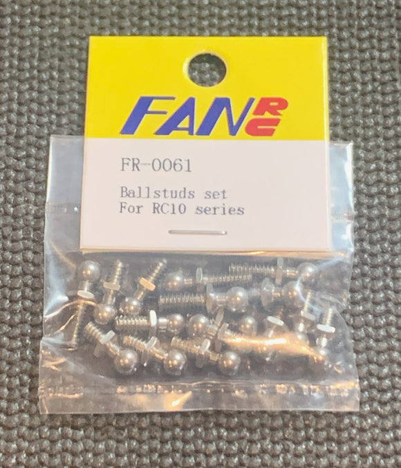 FAN RC - RC10 replica 4-40 ball studs 4.3mm - with hex base
