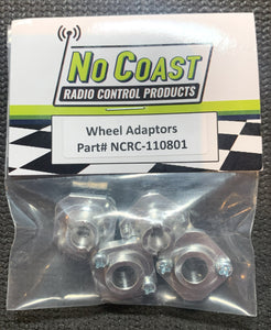 No Coast (110801) - Yokomo Mod Front&Rear Set Wheel Adaptors - Alloy 1/4"