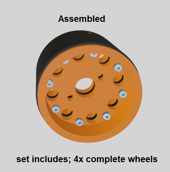 Yokomo YZ-834B OPTION - 3-Piece Wheels 1.7